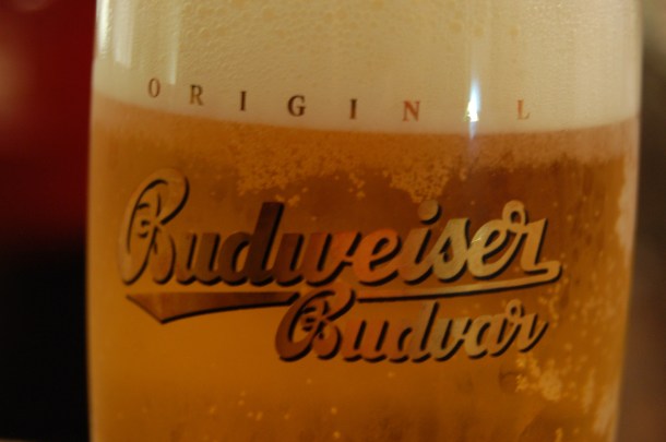 Knocking back a Budwar or four