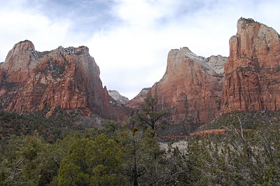 The view inside Utah's Zion National Park