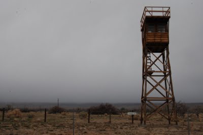 A watch tower at Manzanar National Historic Site