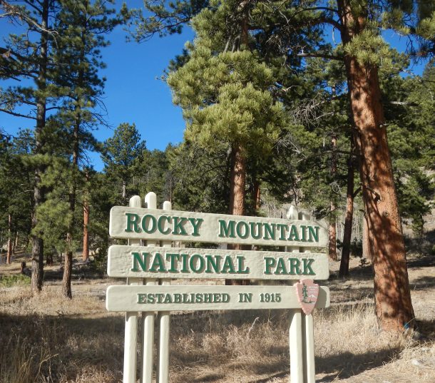 Rocky Mountain National Park Welcome Sign Colorado