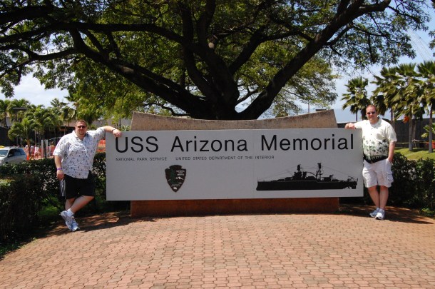 USS Arizona Memorial Sign Pearl Harbor Oahu Hawaii