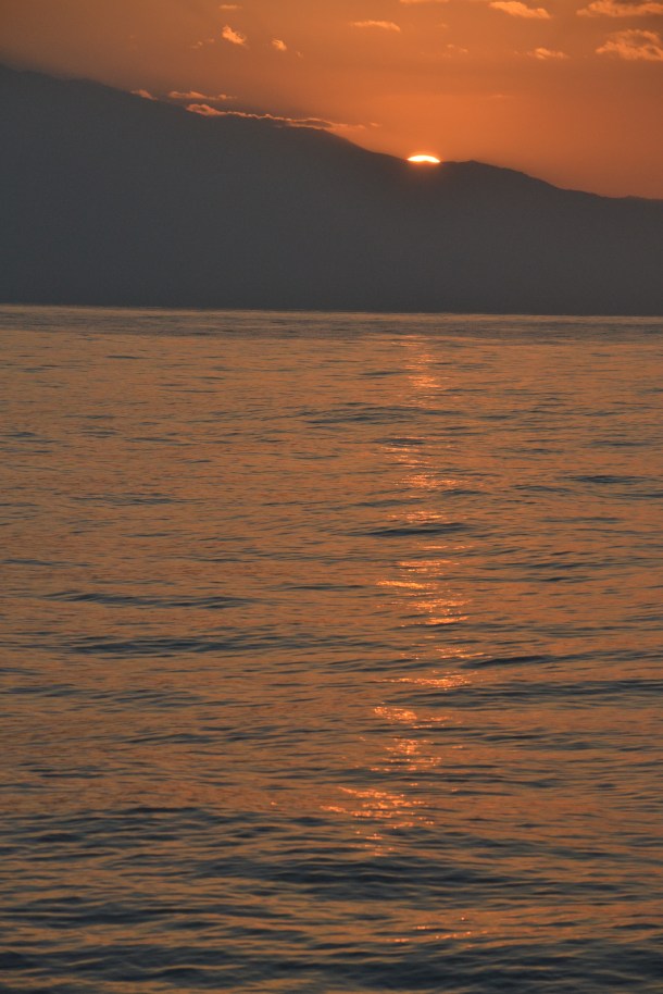 The beautiful sunrise from the ferry to Lanai