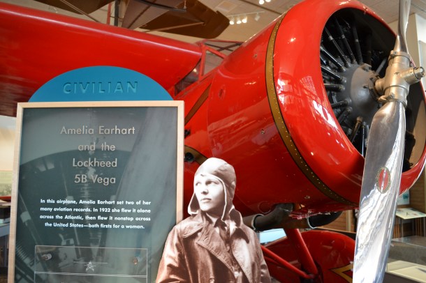Amelia Earhart and her Vega
