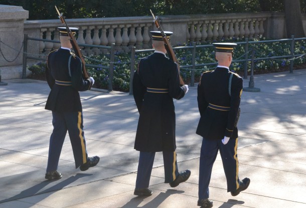 The march begins for the new guard