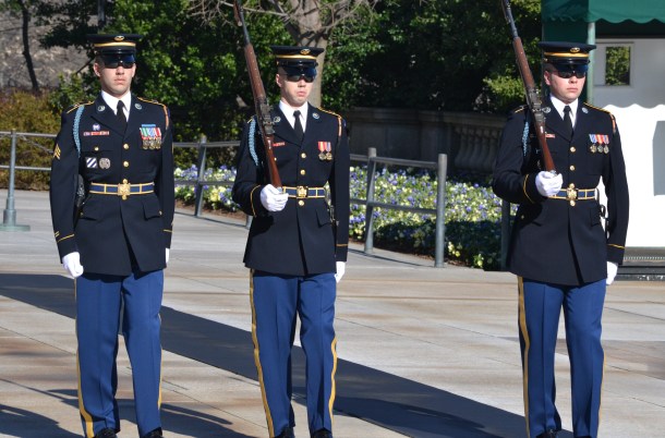 The new guard will march for an hour before being relieved