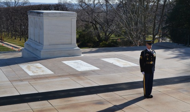 The sergeant addresses the visitors