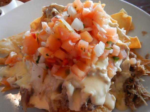 Pork nachos at the Sports Bar