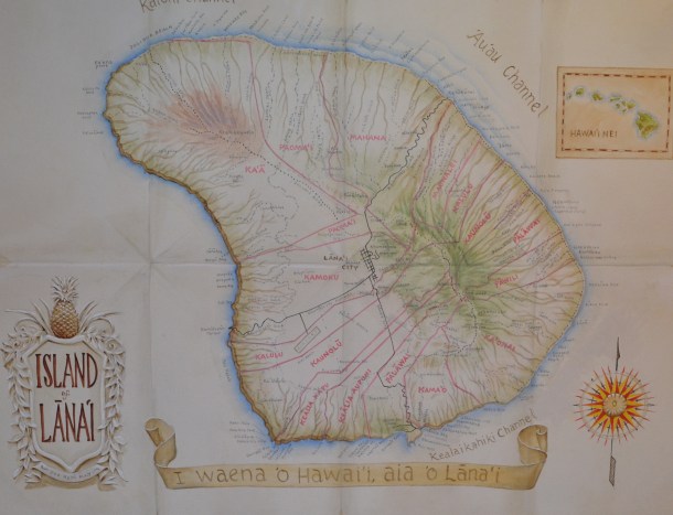 A map of Lanai's historic districts