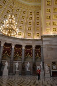 Testing the acoustics in Statuary Hall