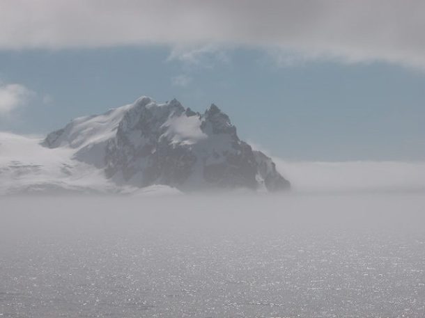 The first sight of land along the Antarctica peninsula!