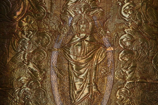 A close up of the intricate work