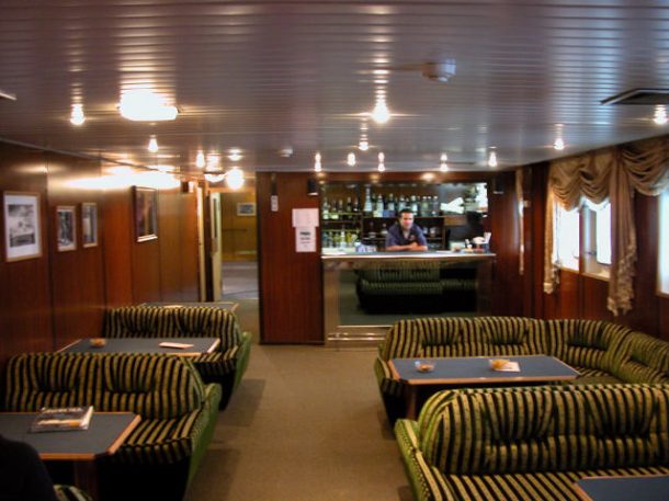 In the ship's bar