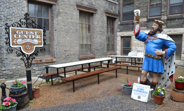 In the courtyard at the Best Place