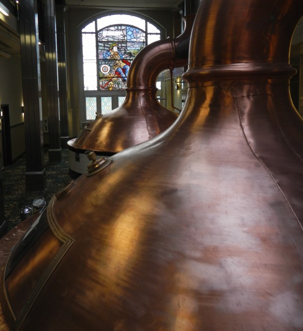 The old Pabst Brewery copper kettles