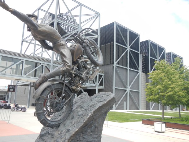 Outside Milwaukee's Harley-Davidson Museum