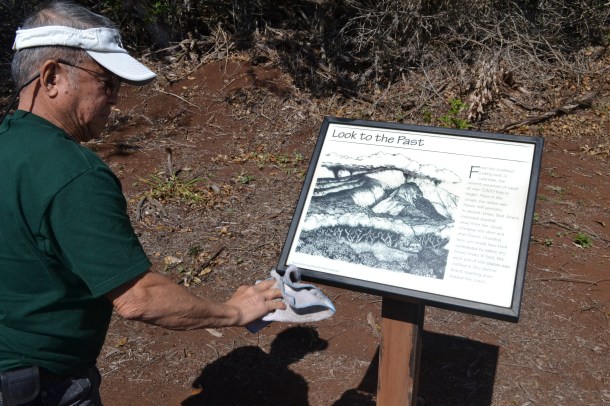 Bob Hera cleaning up in the preserve