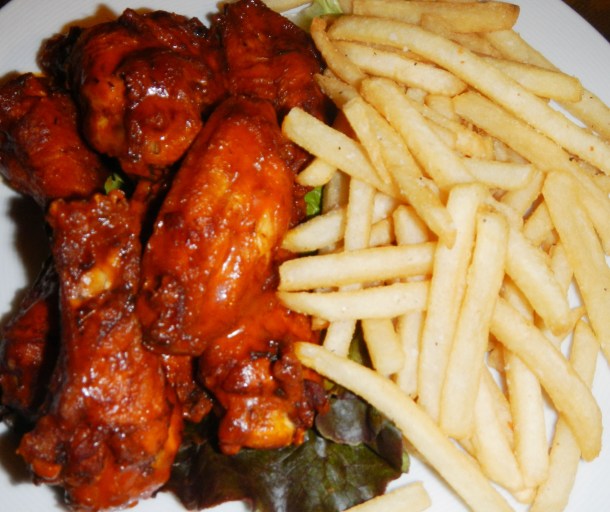 Room service wings and fries