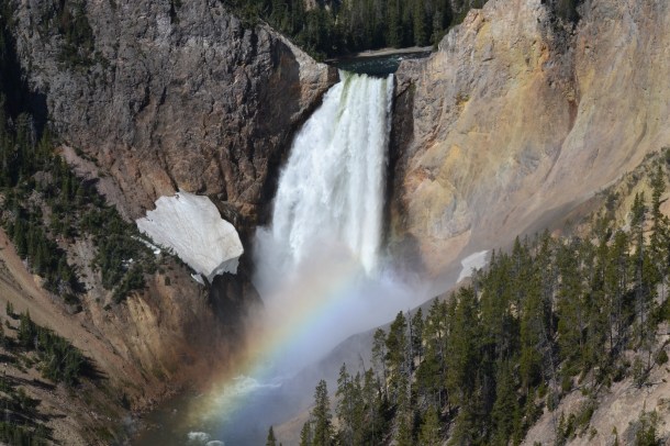 A rainbow at the Grand Canyon of the Yellowstone