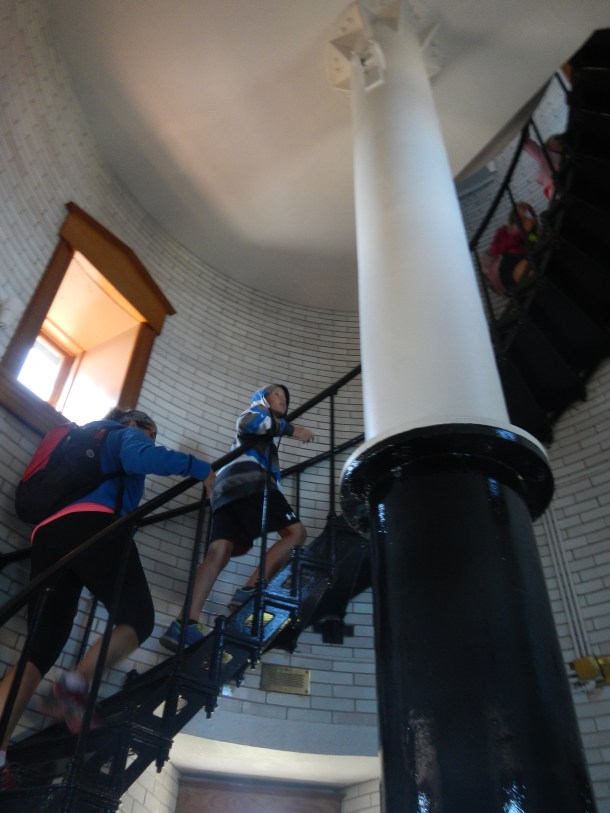 Climbing up in the lighthouse