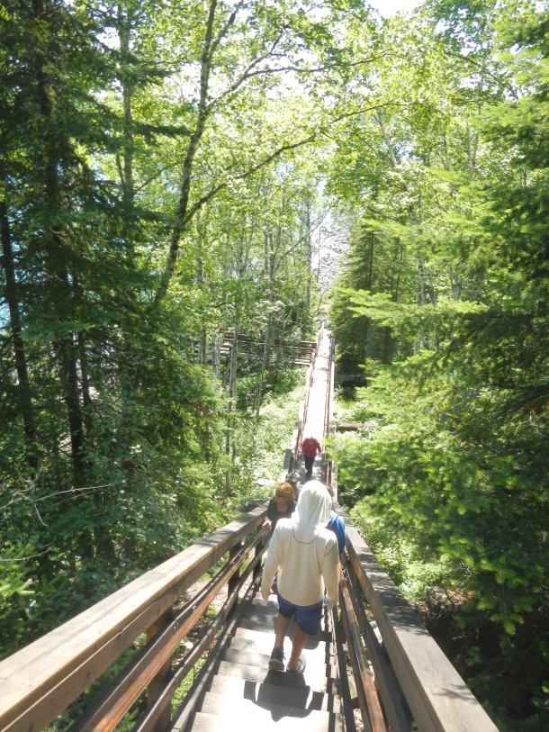 The stairs down to the best vantage point of the lighthouse