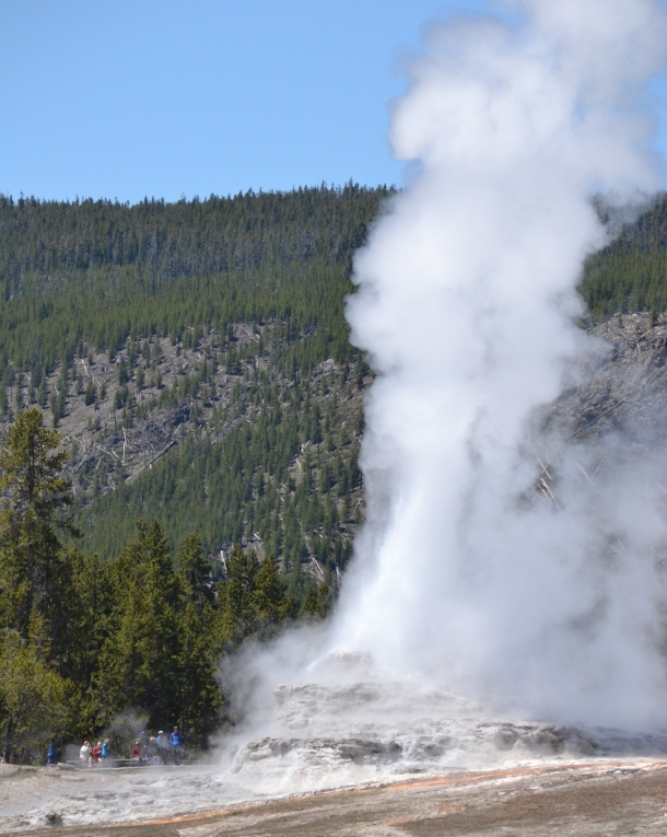 Castle Geyser generally erupts twice per day