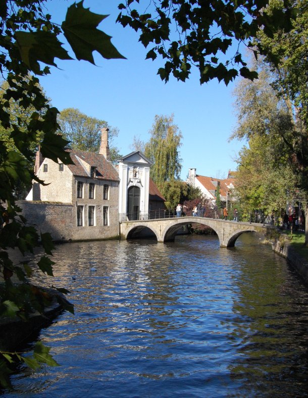 The canal through the trees