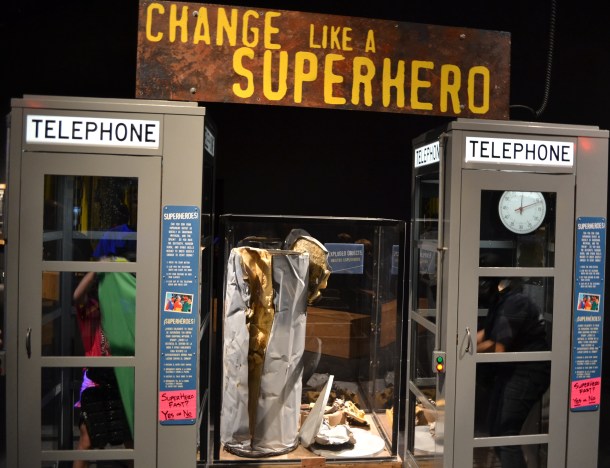 Superhero phone booths!