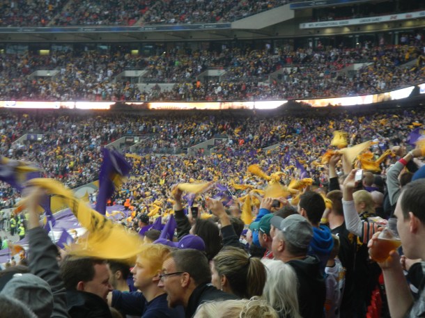 Cheering after a Vikings touchdown!