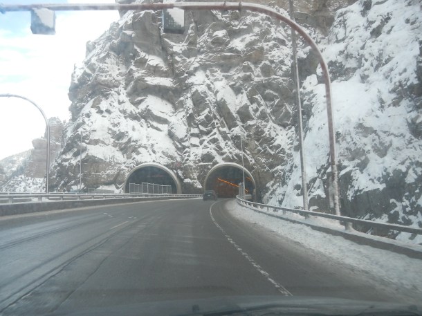 Driving through the tunnels