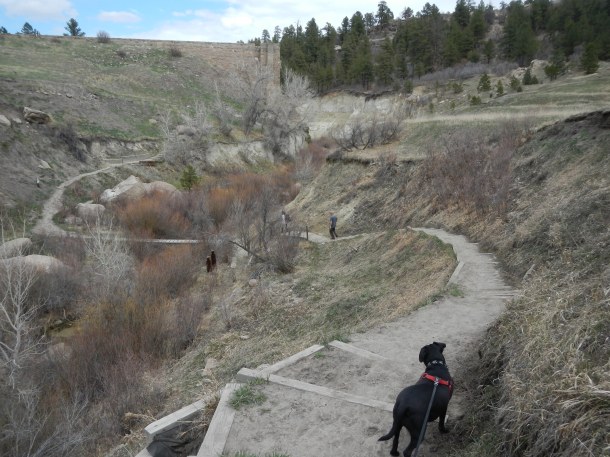 Hiking toward the old dam