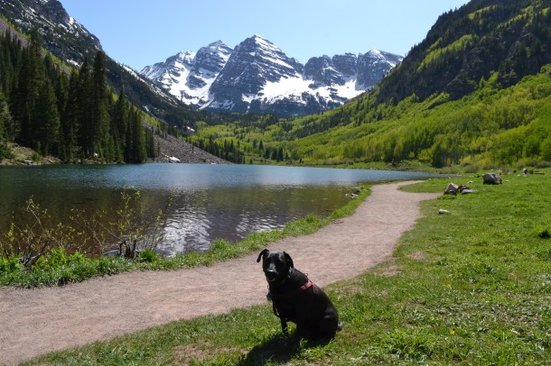 Anna at the Maroon Bells near Aspen