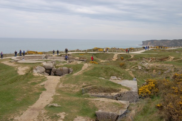Nazi-fortified Pointe du Hoc between Utah and Omaha Beaches