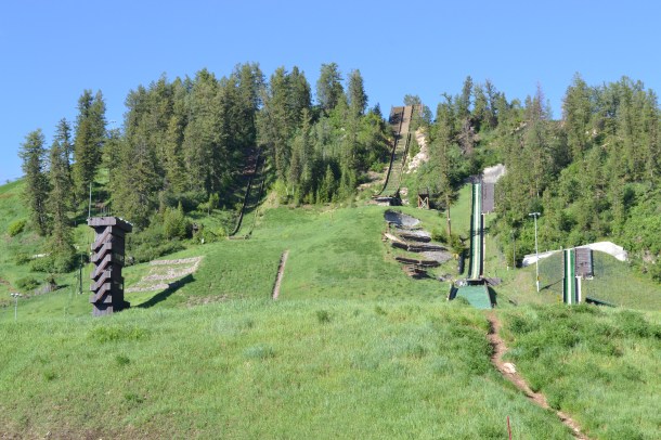 Hiking by the ski jumps