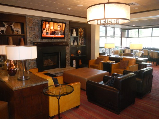 Part of the Sheraton's huge lounge