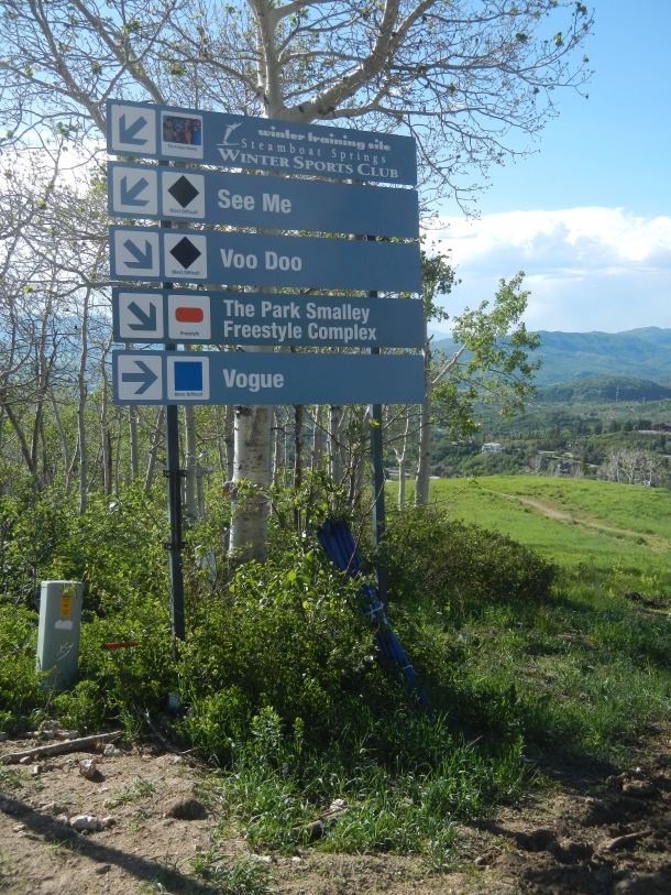 Hiking down a black diamond run