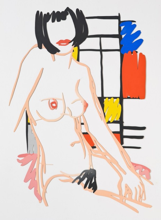 Monica Sitting with Mondraian (Vairation 4)